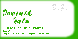 dominik halm business card